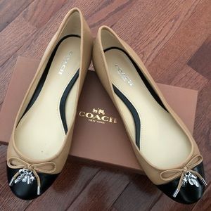 Coach Cap Toe Ballet Flats